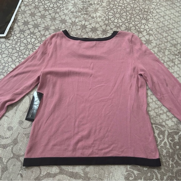 Jones New York Pink Top with Black Accents - Picture 7 of 7